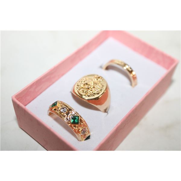 NEW 3PCS/SET RING SET SZ8