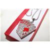 Image 1 : NEW POKER PLAYING CARDS CRYSTAL NECKLACE
