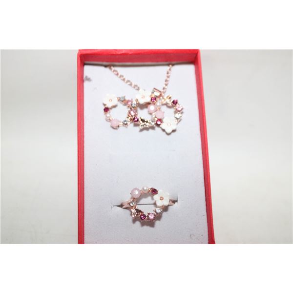 NEW NECKLACE AND RING WITH EARRINGS