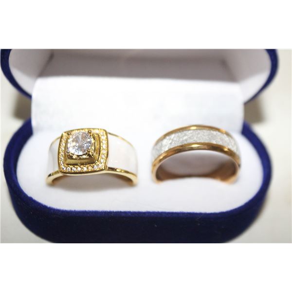 NEW 2PCS/SET MENS  RING SET SZ11