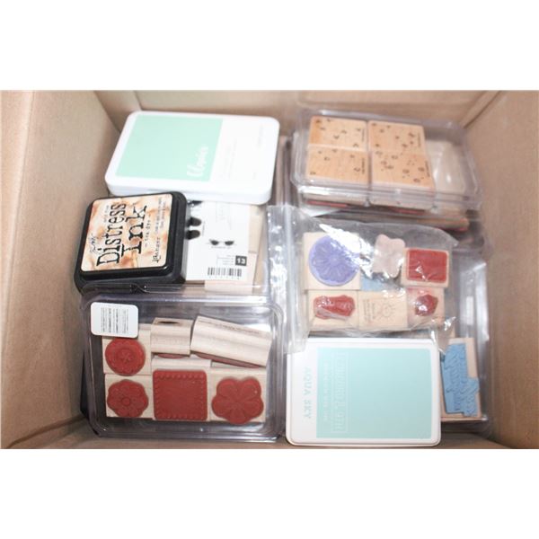LOT OF CHILDRENS STAMP AND INK PADS