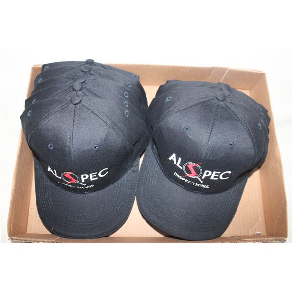 10 NEW BLACK BASEBALL CAPS