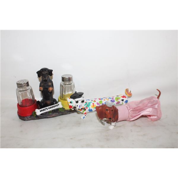 DOGS DECOR - CERAMIC DACHSHUND DOGS SALT &