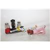 Image 1 : DOGS DECOR - CERAMIC DACHSHUND DOGS SALT &