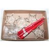 Image 1 : 6 CRYSTAL STAR CANDLESTICK HOLDERS & 6 NEW SEALED