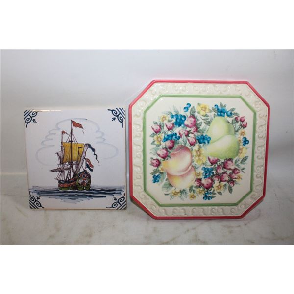 2 VINTAGE TRIVETS AVON SWEET COUNTRY