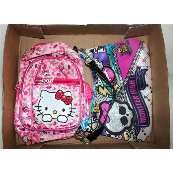 BOX WITH HELLO KITTY KIDS BACKPACK AND