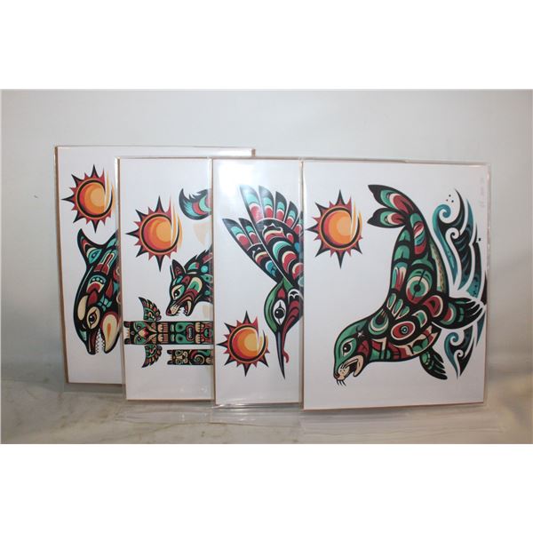 LOT OF 4 ORIGINAL WEST COAST DIGITAL ART PRINTS