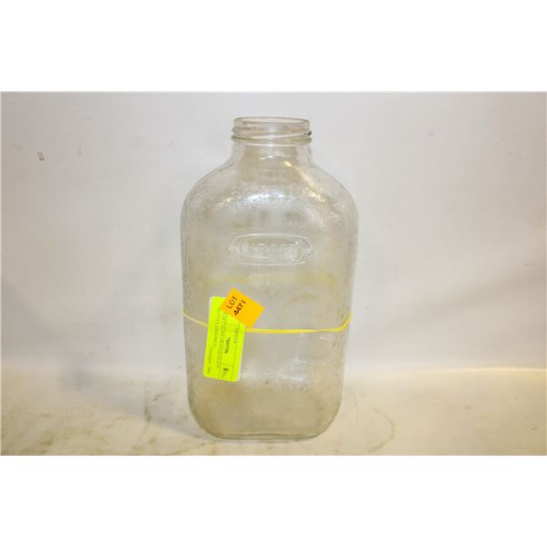 KRAFT GLASS ORANGE GLASS BOTTLE EMBOSSED