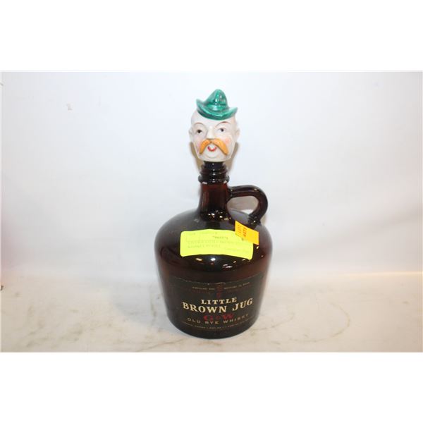VINTAGE LITTLE BROWN JUG WHISKEY BOTTLE