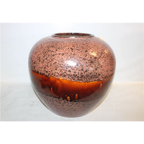 EARTHENWARE MOCHA/CHOCO ROUND VASE
