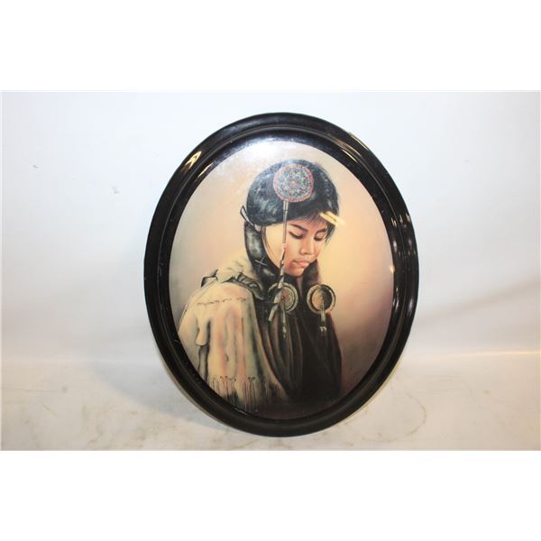 “NATIVE AMERICAN INDIAN MADIAN” PLACK PRINT