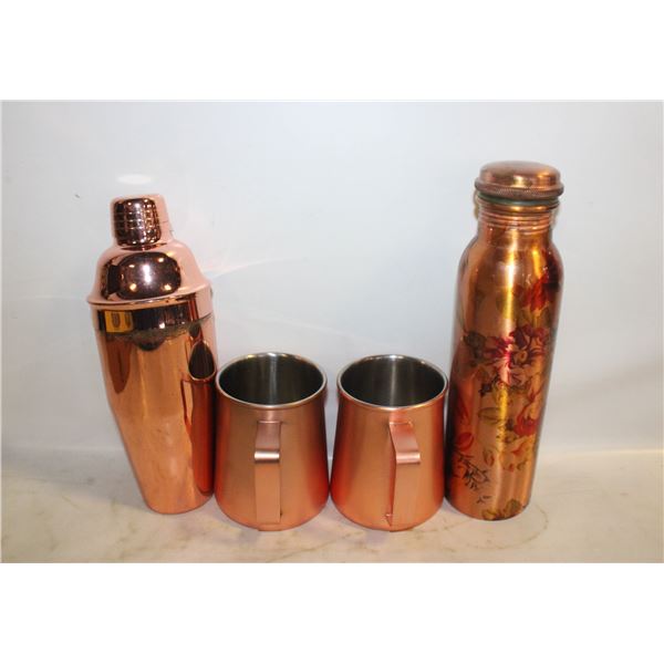 ESTATE COPPER MUGS, THERMOS & SHAKER-ESTATE