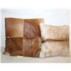 Image 1 : 2 COWHIDE SHOWHOME THROW PILLOW/CUSHIONS-ESTATE