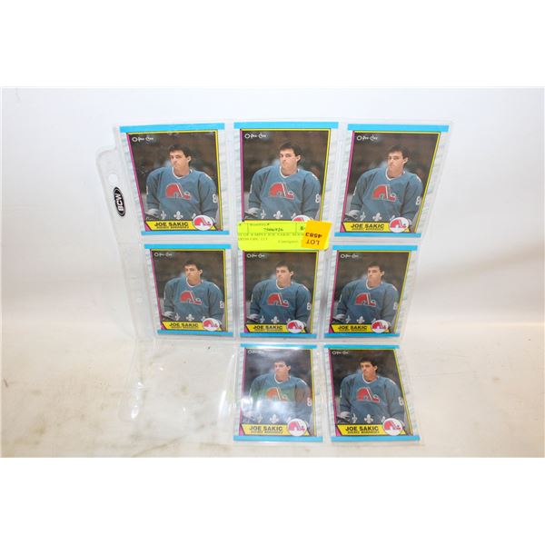 LOT OF 8 MINT JOE SAKIC ROOKIE CARDS OPC 113
