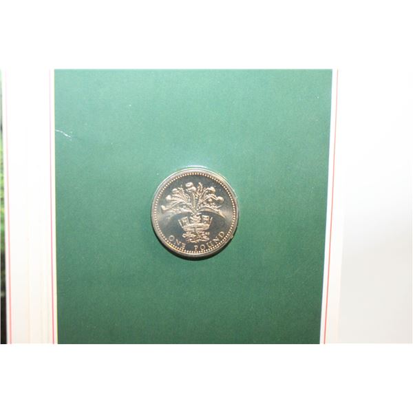 1984 SCOTTISH 1 POUND BU COIN IN CARD HOLDER