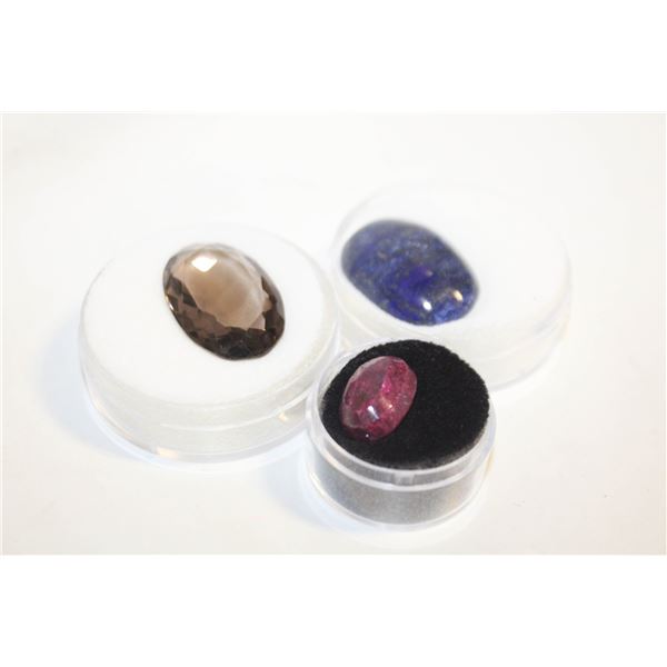 LOT OF 3 GENUINE GEMSTONES