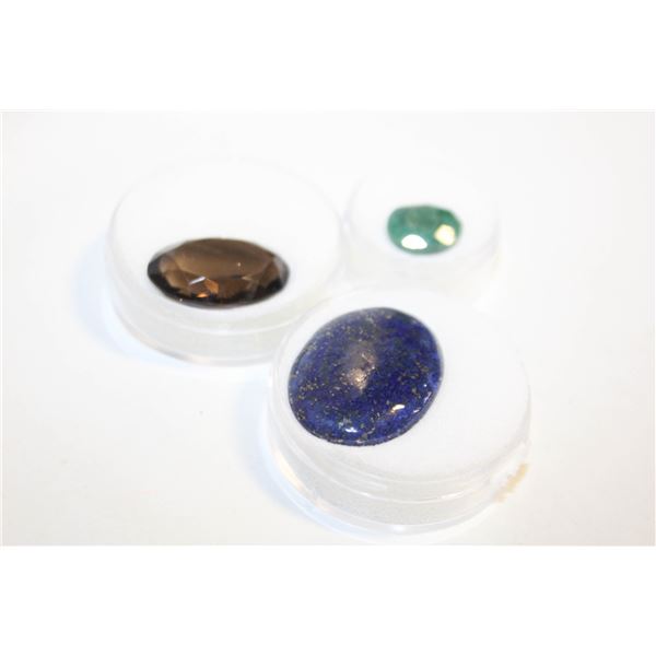 LOT OF 3 GENUINE GEMSTONES