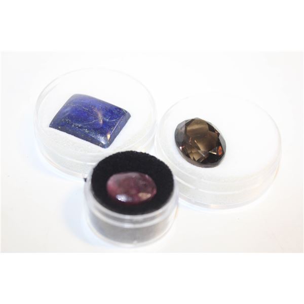LOT OF 3 GENUINE GEMSTONES