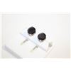 Image 1 : NEW SILVER PLATED EARRINGS WITH BLACK STONES
