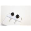 Image 1 : NEW SILVER PLATED EARRINGS WITH BLACK STONES