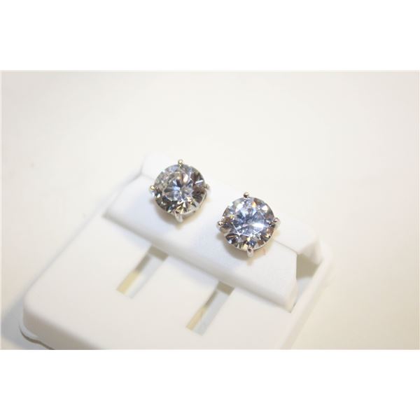 NEW SILVER PLATED ROUND STUD EARRINGS