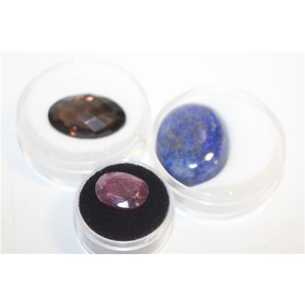 LOT OF 3 GENUINE GEMSTONES