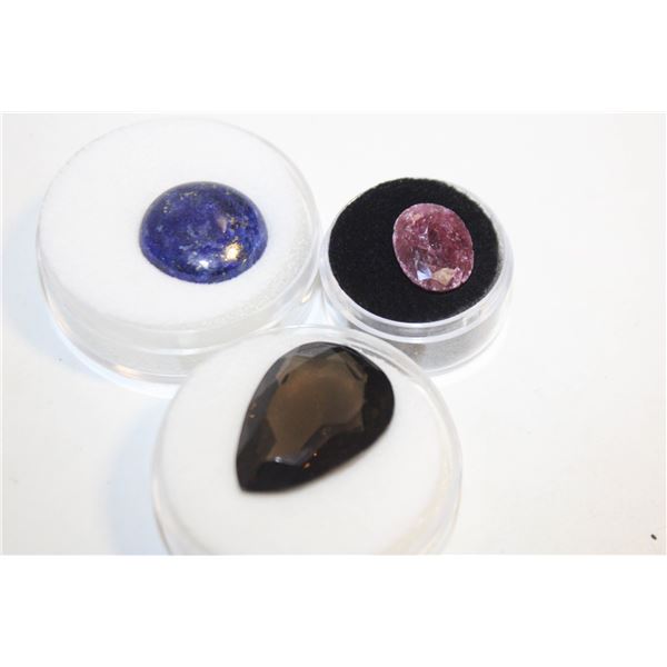 LOT OF 3 GENUINE GEMSTONES