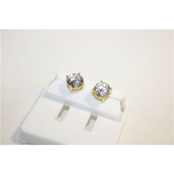 NEW GOLD PLATED ROUND STUD EARRINGS
