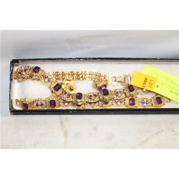 ESTATE VINTAGE NECKLACE, BRACELET & EARRINGS IN