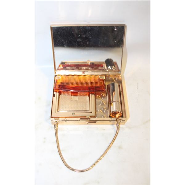 VINTAGE MOTHER OF PEARL CIGARETTE/COMPACT/