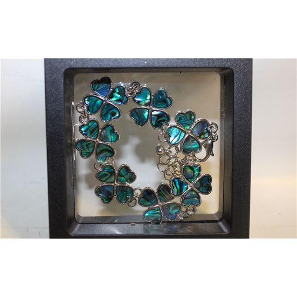 NEW BRACELET WITH NATURAL ABALONE SHELL INLAY