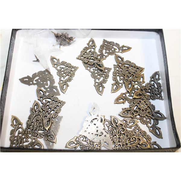 NEW 20 PIECE DECORATIVE METAL CORNER 1.86”X1.3”