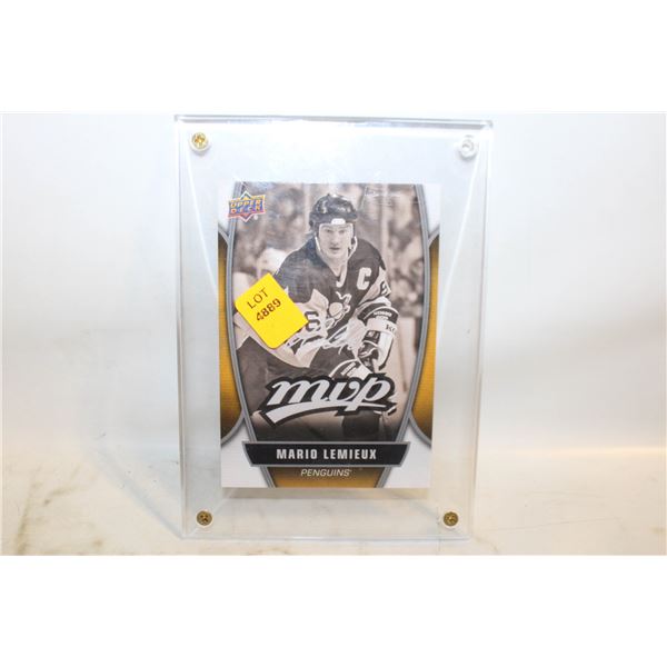 MARIO LEMIEUX SILVER SIGNATURE UPPER DECK LARGE CA