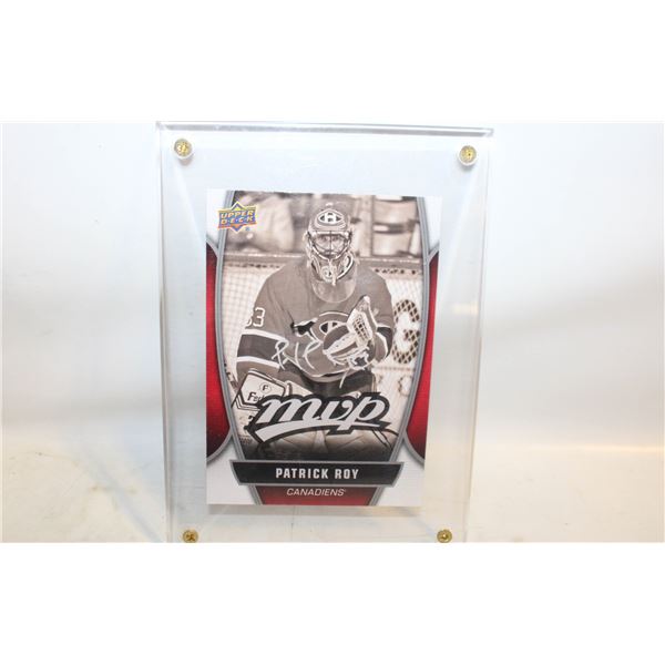 PATRICK ROY SILVER SIGNATURE UPPER DECK LARGE CARD