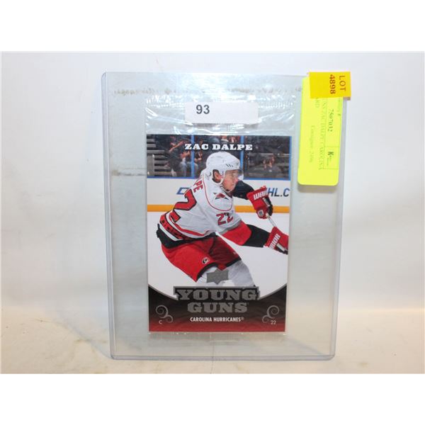 YOUNG GUNS ZAC DALPE CAROLINA LARGE CARD