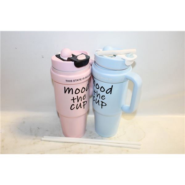 TWO NEW "THE MOOD IS GOOD" DRINK CONTAINERS