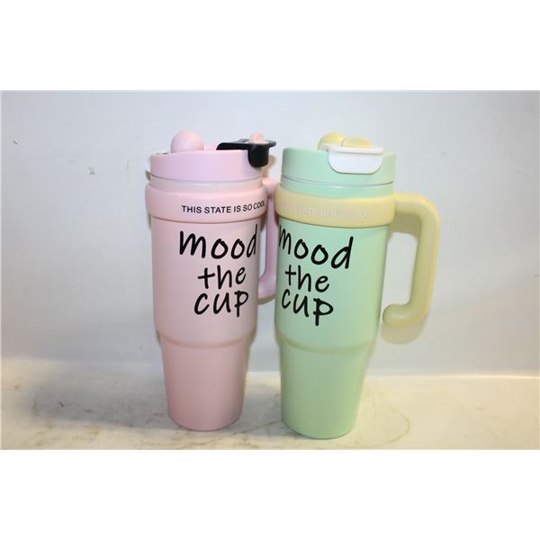 TWO NEW "THE MOOD IS GOOD" DRINK CONTAINERS