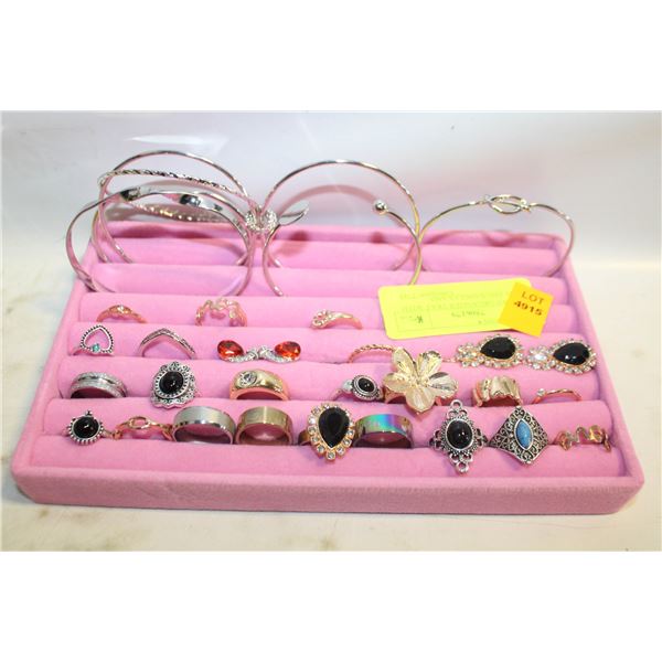 JEWELRY ORGANIZER TRAY WITH RINGS AND BANGLES AND