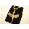 Image 1 : NEW GOLD TONED ISIS WINGED NECKLACE, EGYPTIAN