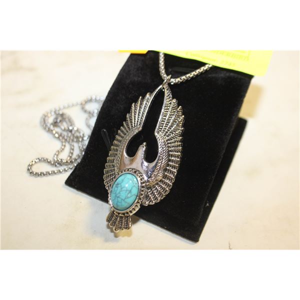 NEW ANCIENT STEEL THUNDERBIRD WING PENDANT