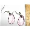 Image 1 : 10) FACETED PEAR SHAPE CRYSTAL DROP EARRINGS