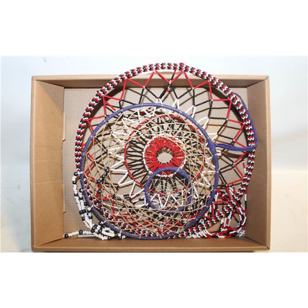 2 BEADED INDEGENOUS DREAM CATCHERS TOGETHER LG