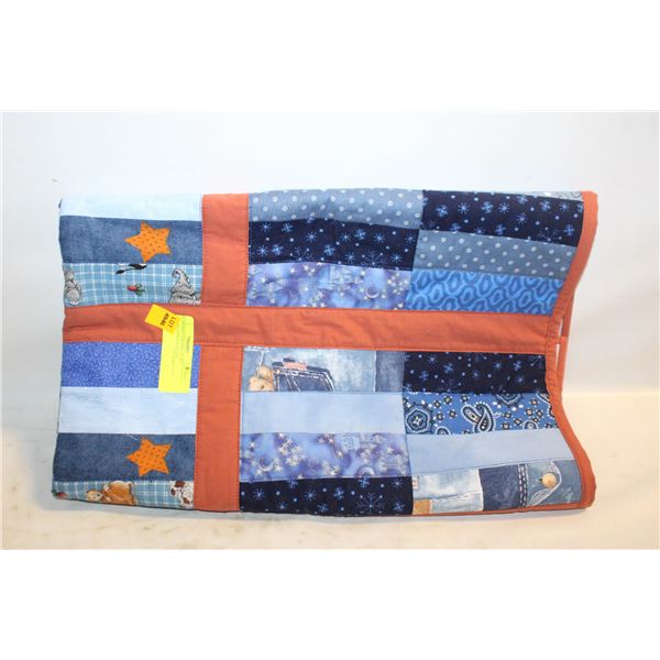 CHILDS PATCHWORK QUILT WESTERN STYLE-ESTATE