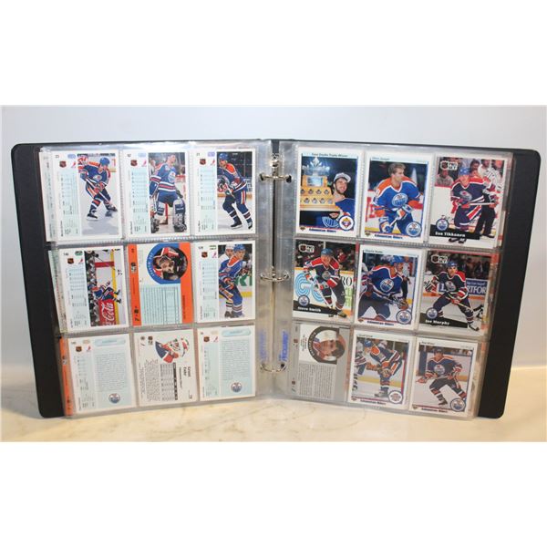 BINDER ALL OILERS APPROX 117 CARDS