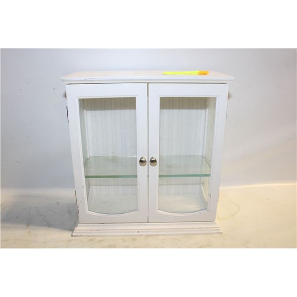10” TRINKET CABINET WITH ETCHED GLASS