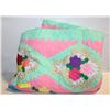 Image 1 : VINTAGE PATCHWORK QUILTDOUBLE SIZE APPROX-ESTATE