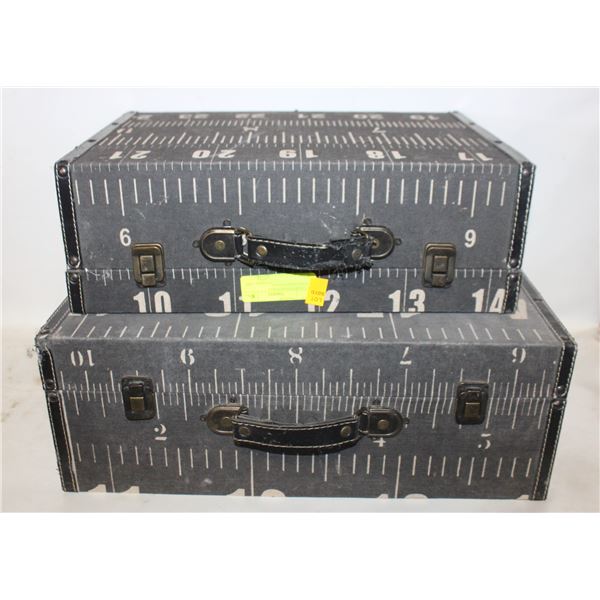 2 UNIQUE HARDSHELL SUITCASES-ESTATE