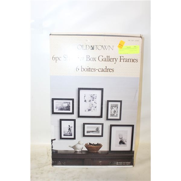 NEW 6PC SHADOW BOX GALLERY FRAMES,