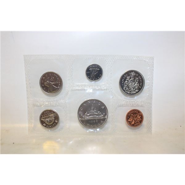 UNCIRCULATED 6 COIN SET SEALED CANADA 1968